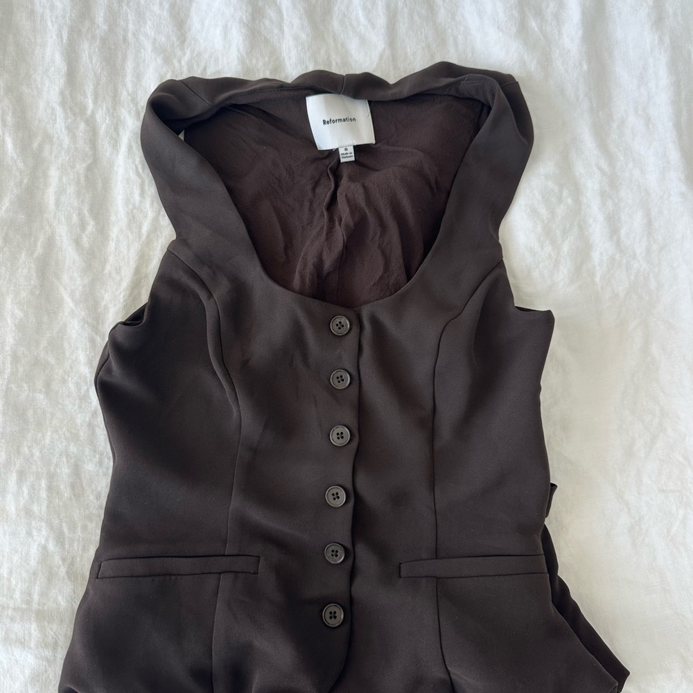 Reformation brown vest style top